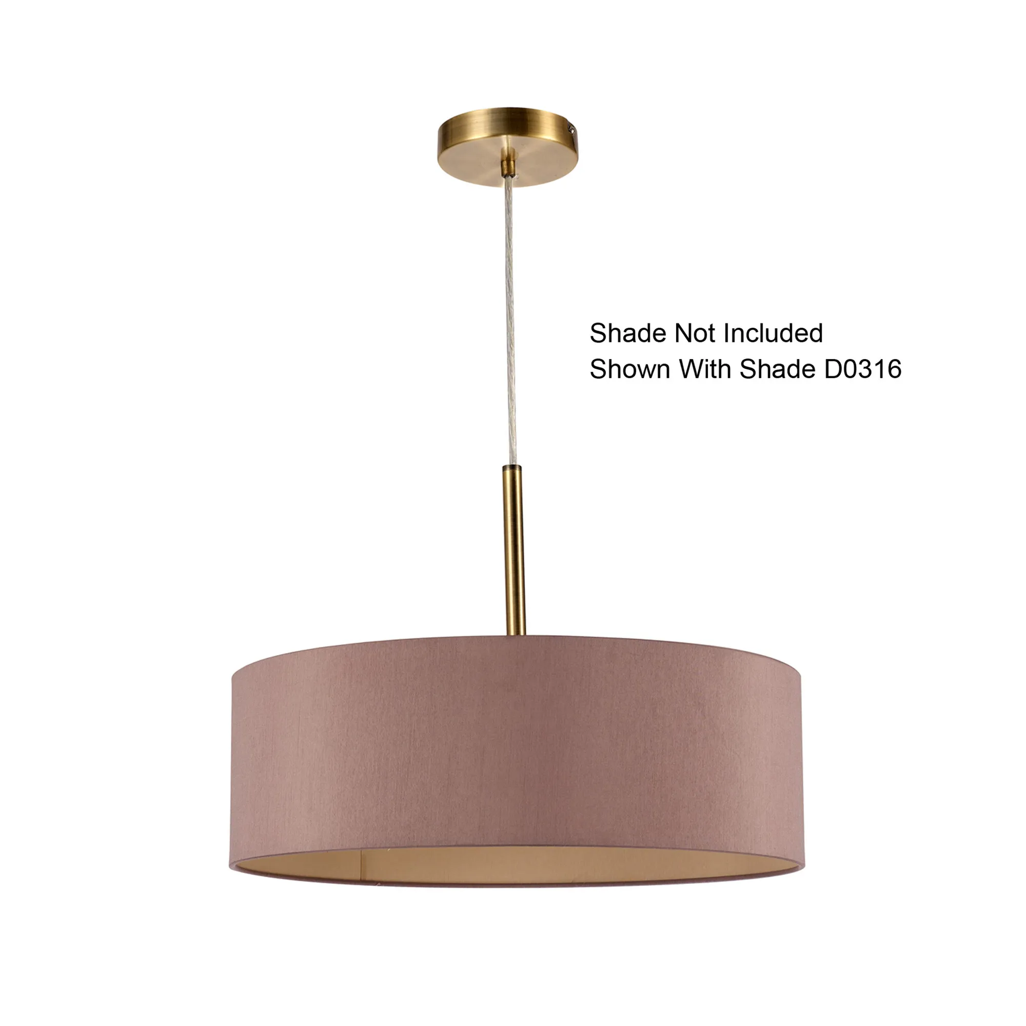 Baymont Pendant 3 Light Antique Brass D0340  Deco Baymont AB